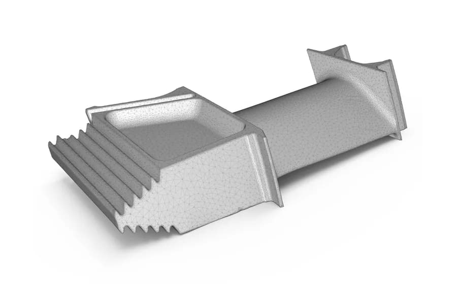Polygonal mesh from a scanned part