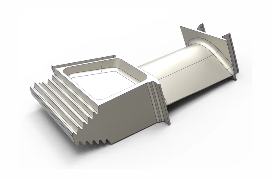 Parametric solid model from a scanned part