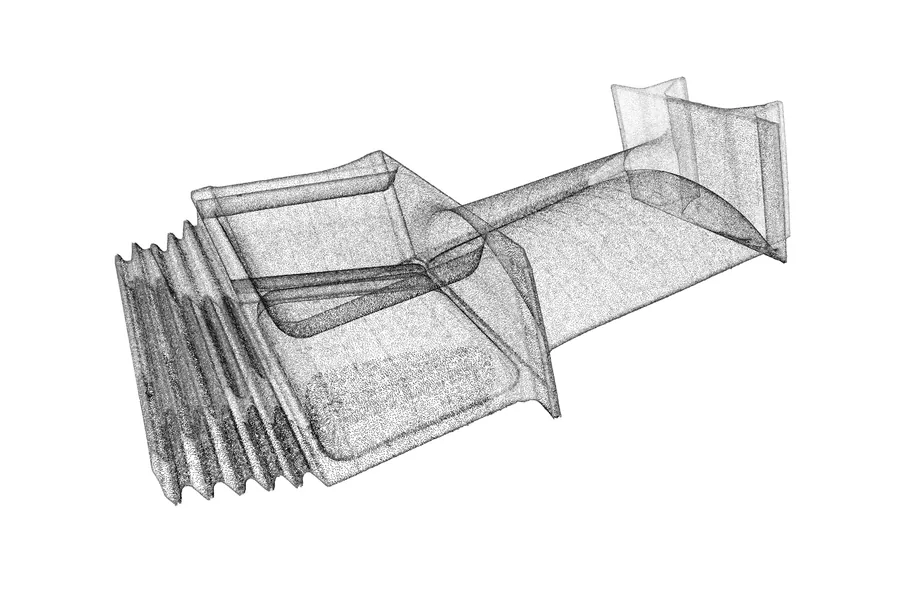 Point cloud from a long-range scan